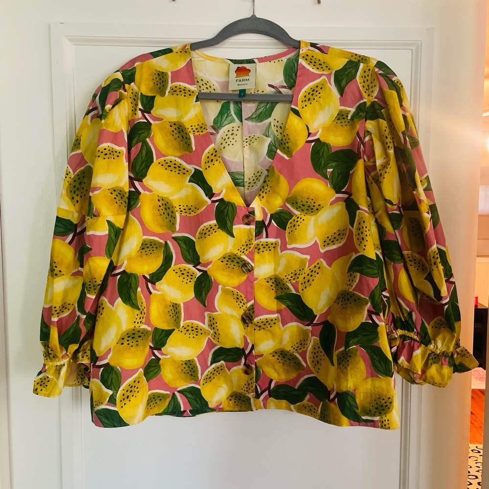 Farm Rio Lemon Blouse